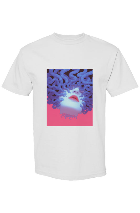 Shinjoku Streetwear LIII | Six 25 T-shirt featuring a surreal head graphic with tentacle-like forms, set on heavyweight cotton with a relaxed fit.