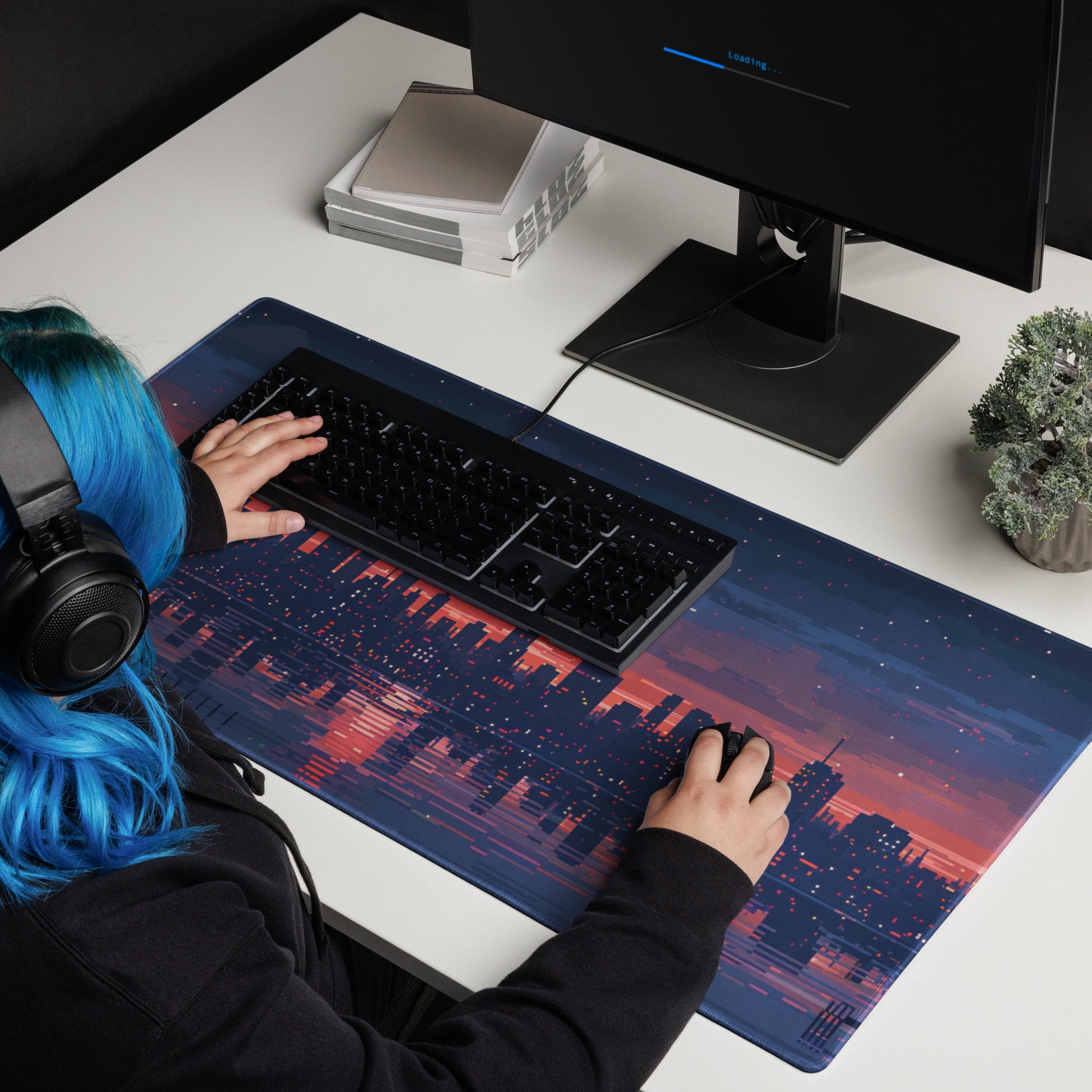 XXL gaming mouse pad, mouse pad, desk mat, gaming mat, gaming pad, best gaming mouse pad, border stitching, durable gaming mouse pad, Jewel in a Kingdom II Bound artwork