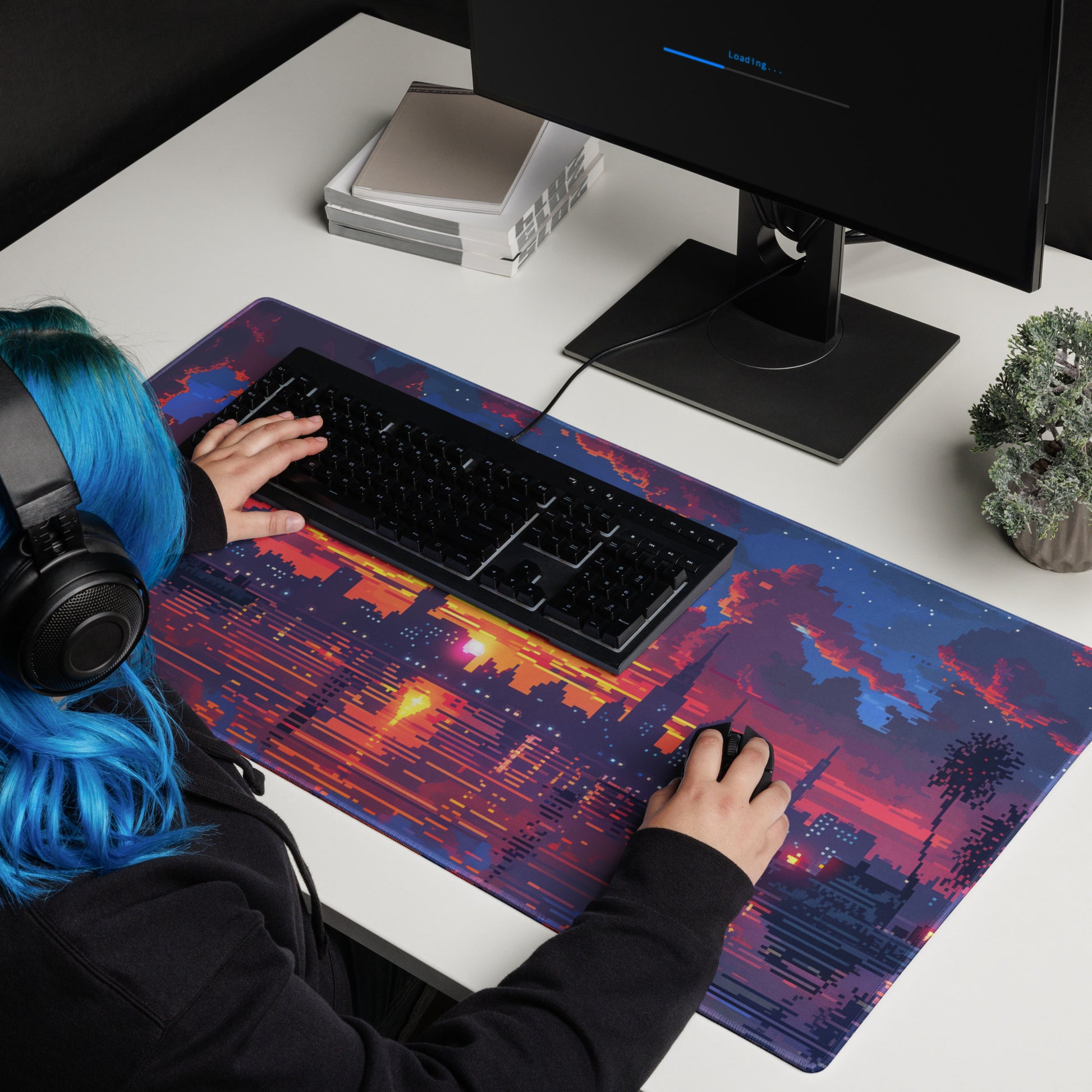 XXL gaming mouse pad, mouse pad, desk mat, gaming mat, gaming pad, best gaming mouse pad, border stitching, durable gaming mouse pad, Jewel in a Kingdom I artwork