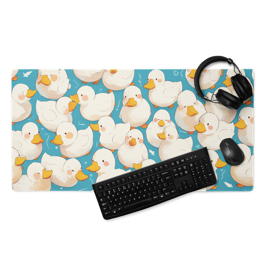 XXL gaming mouse pad, mouse pad, desk mat, gaming mat, gaming pad, best gaming mouse pad, border stitching, durable gaming mouse pad, Aquacktic Cuteness I artwork