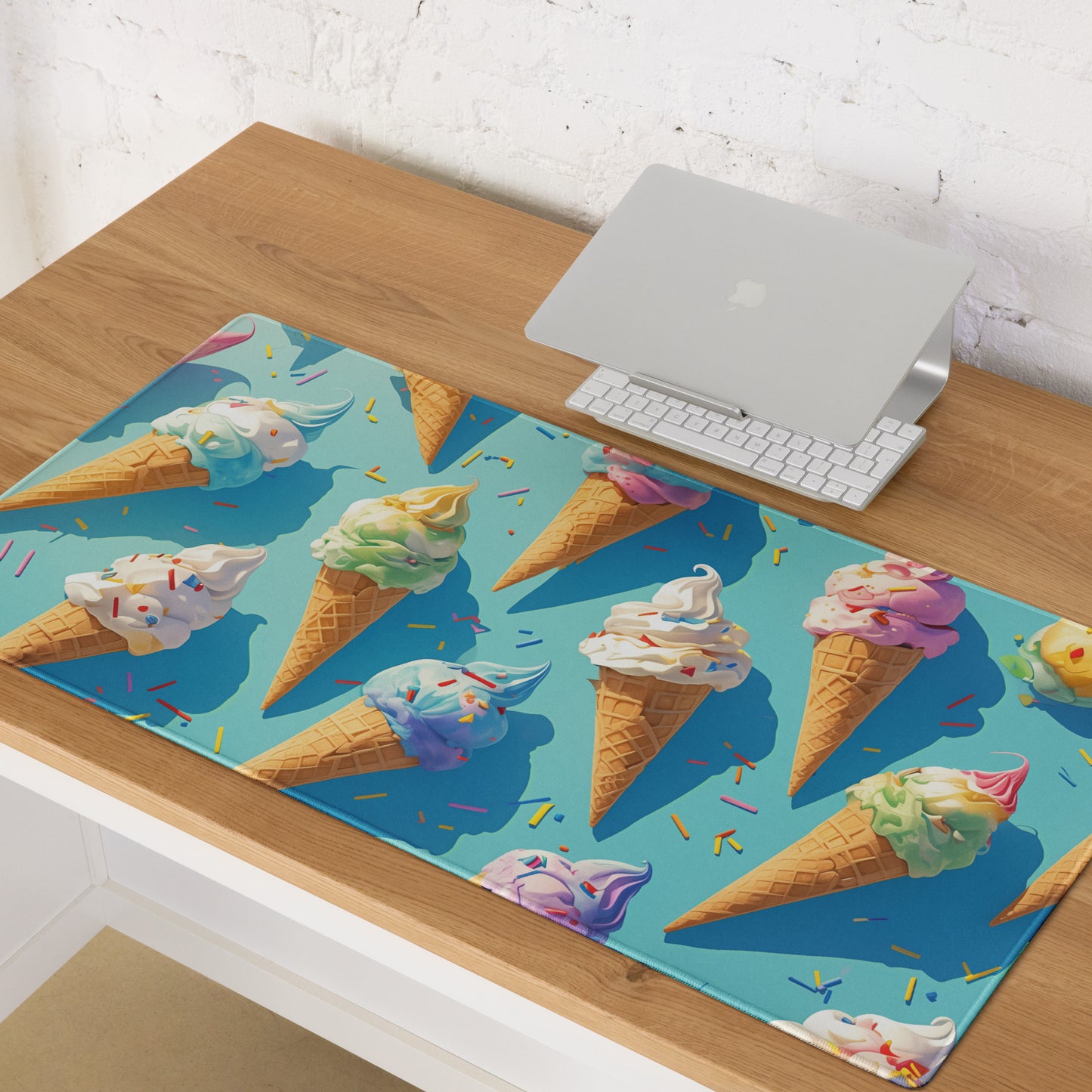 XXL gaming mouse pad, mouse pad, desk mat, gaming mat, gaming pad, best gaming mouse pad, border stitching, durable gaming mouse pad, Summer Swirls II artwork
