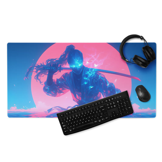 XXL gaming mouse pad, mouse pad, desk mat, gaming mat, gaming pad, best gaming mouse pad, border stitching, durable gaming mouse pad, Spectral Shinobi II artwork