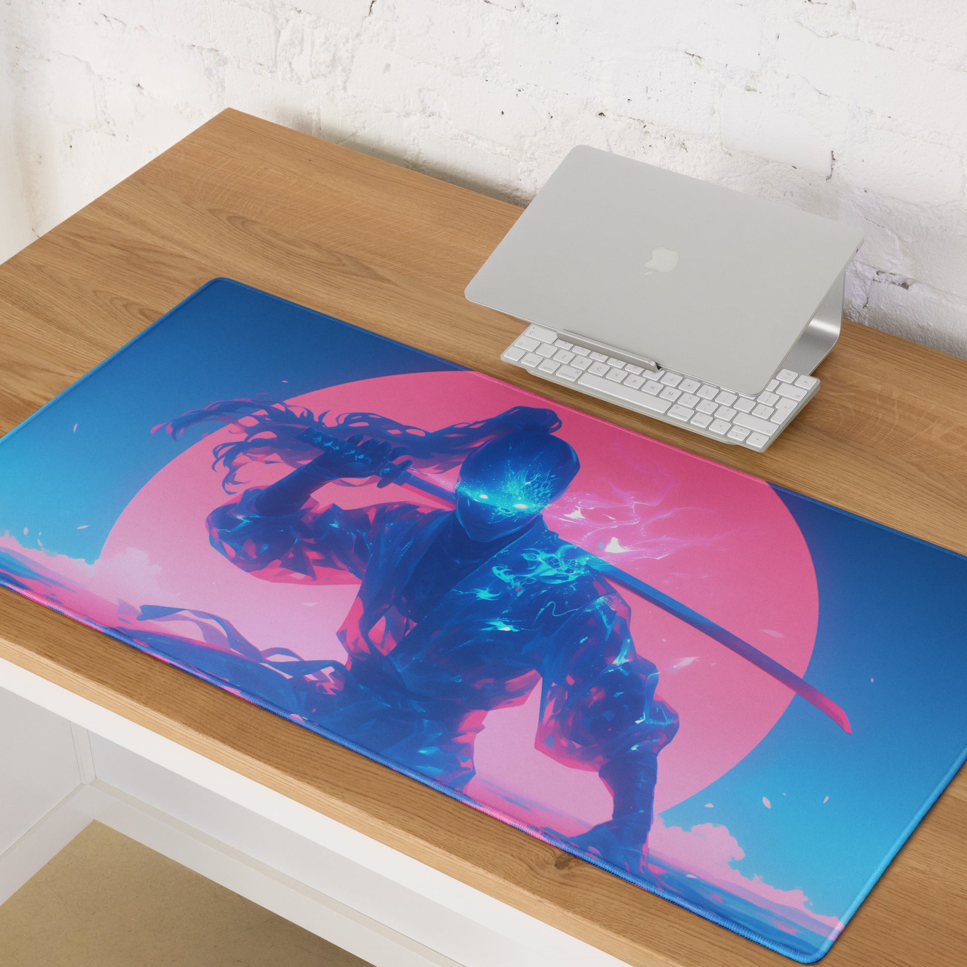 XXL gaming mouse pad, mouse pad, desk mat, gaming mat, gaming pad, best gaming mouse pad, border stitching, durable gaming mouse pad, Spectral Shinobi II artwork