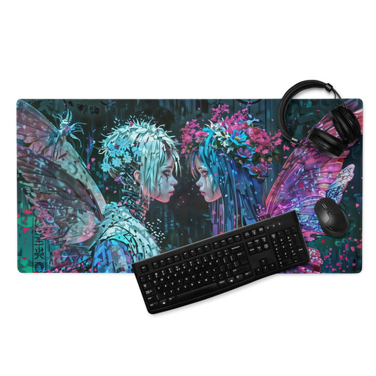XXL gaming mouse pad, mouse pad, desk mat, gaming mat, gaming pad, best gaming mouse pad, border stitching, durable gaming mouse pad, Faetally Bound artwork