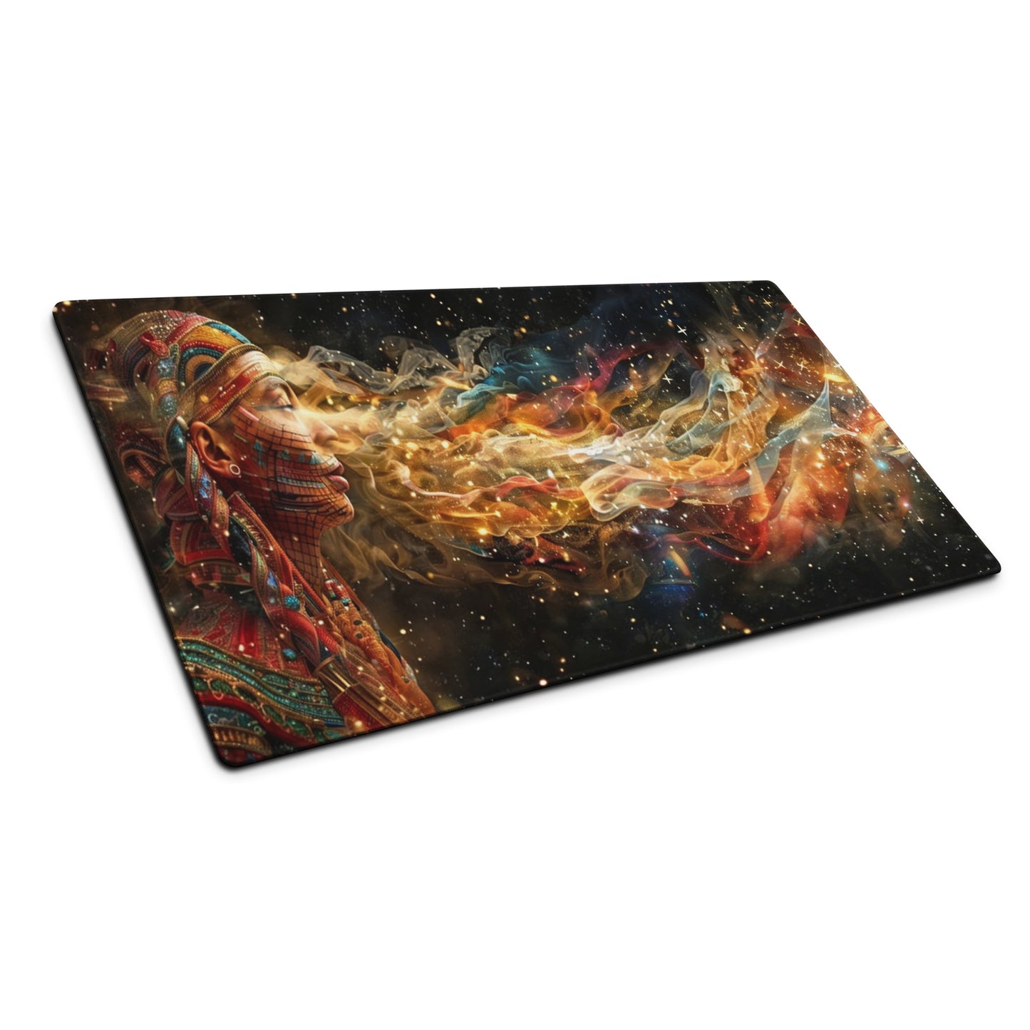 XXL gaming mouse pad, mouse pad, desk mat, gaming mat, gaming pad, best gaming mouse pad, border stitching, durable gaming mouse pad, Celestial Exhalation artwork