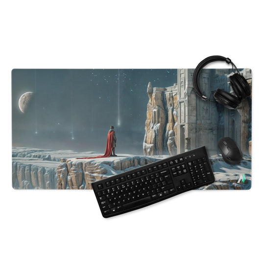 XXL gaming mouse pad, mouse pad, desk mat, gaming mat, gaming pad, best gaming mouse pad, border stitching, durable gaming mouse pad, Ancient Outpost artwork