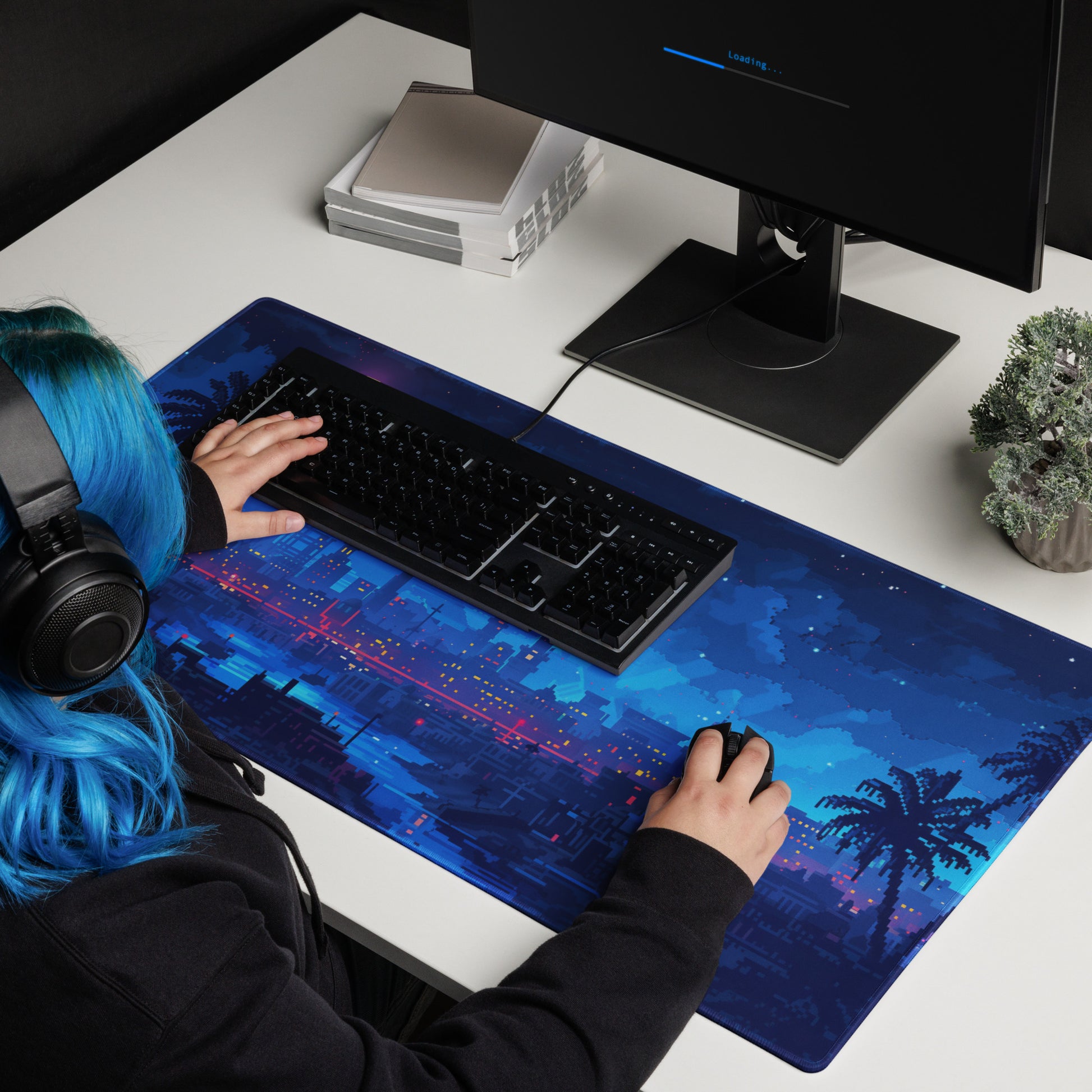 XXL gaming mouse pad, mouse pad, desk mat, gaming mat, gaming pad, best gaming mouse pad, border stitching, durable gaming mouse pad, Jewel in a Kingdom III Bound artwork