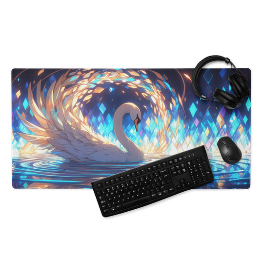 XXL gaming mouse pad, mouse pad, desk mat, gaming mat, gaming pad, best gaming mouse pad, border stitching, durable gaming mouse pad, Swan Art Online SAO artwork