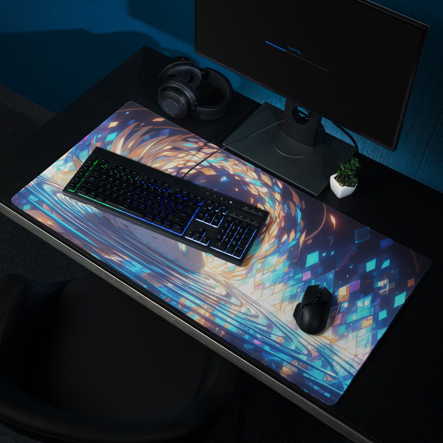 XXL gaming mouse pad, mouse pad, desk mat, gaming mat, gaming pad, best gaming mouse pad, border stitching, durable gaming mouse pad, Swan Art Online SAO artwork