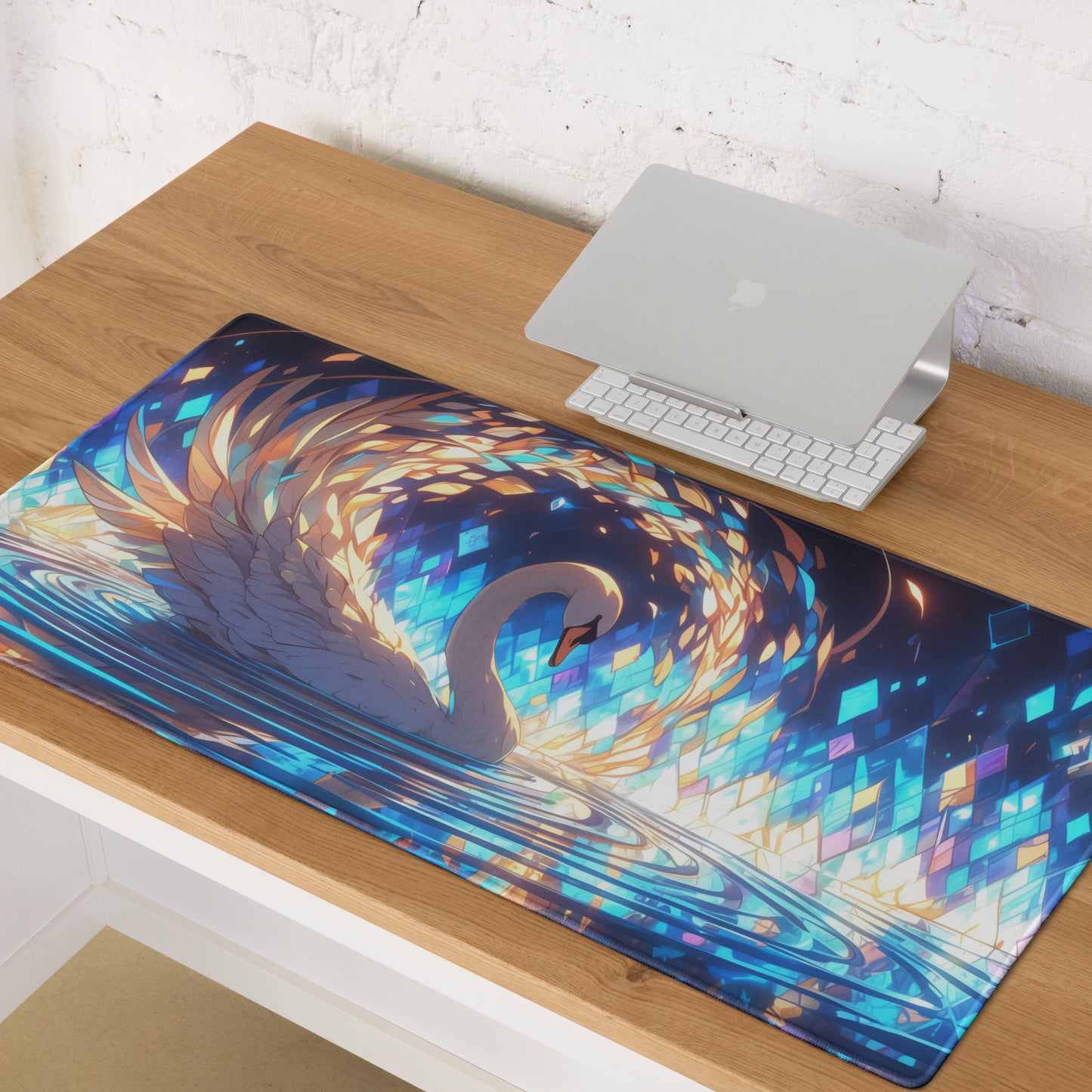 XXL gaming mouse pad, mouse pad, desk mat, gaming mat, gaming pad, best gaming mouse pad, border stitching, durable gaming mouse pad, Swan Art Online SAO artwork