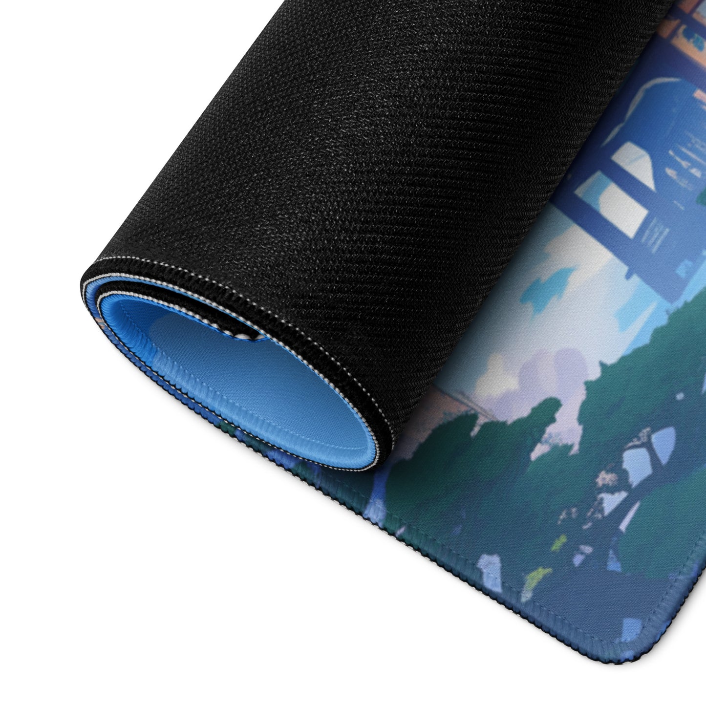 XXL gaming mouse pad, mouse pad, desk mat, gaming mat, gaming pad, best gaming mouse pad, border stitching, durable gaming mouse pad, Buddha Colossus artwork