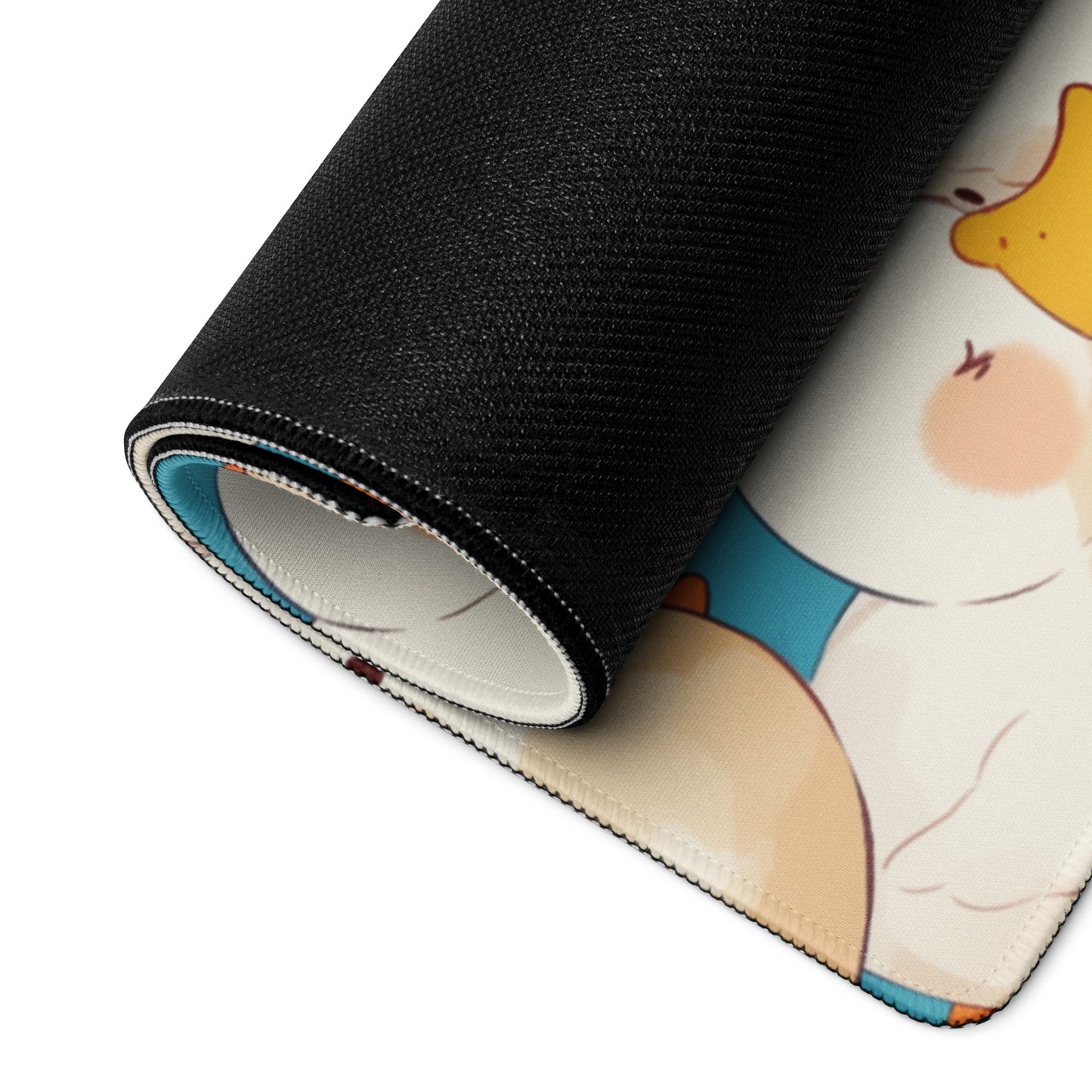 XXL gaming mouse pad, mouse pad, desk mat, gaming mat, gaming pad, best gaming mouse pad, border stitching, durable gaming mouse pad, Aquacktic Cuteness I artwork