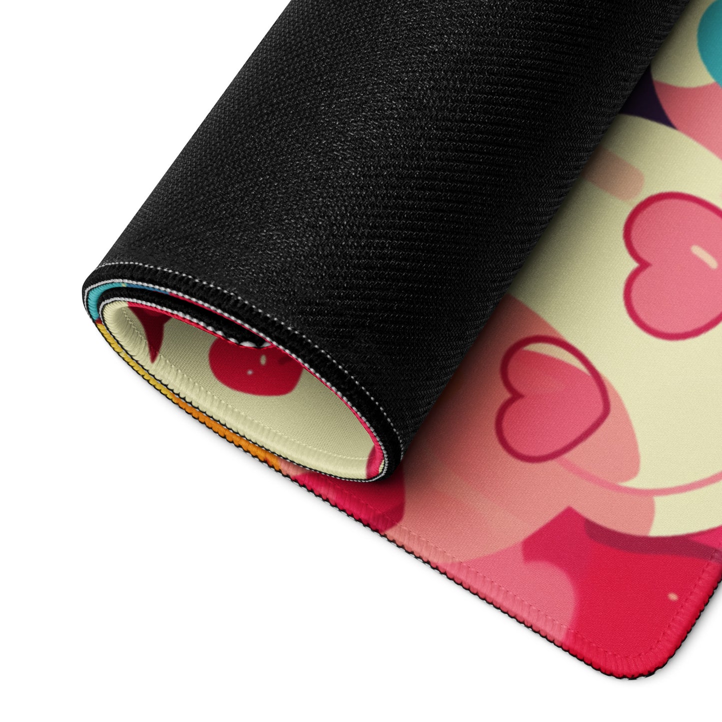 XXL gaming mouse pad, mouse pad, desk mat, gaming mat, gaming pad, best gaming mouse pad, border stitching, durable gaming mouse pad, Banana Bunchkins artwork