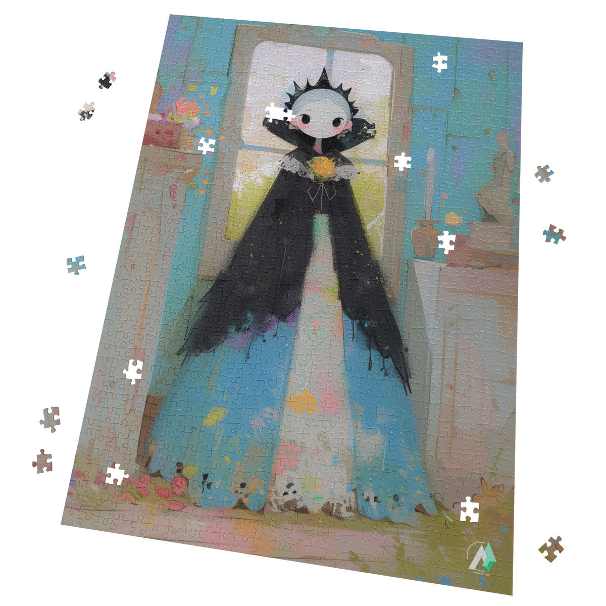 Little House of Horrors IV Puzzle featuring a cartoon character design, available in 500 or 1000 pieces, crafted from premium ivory cardboard.