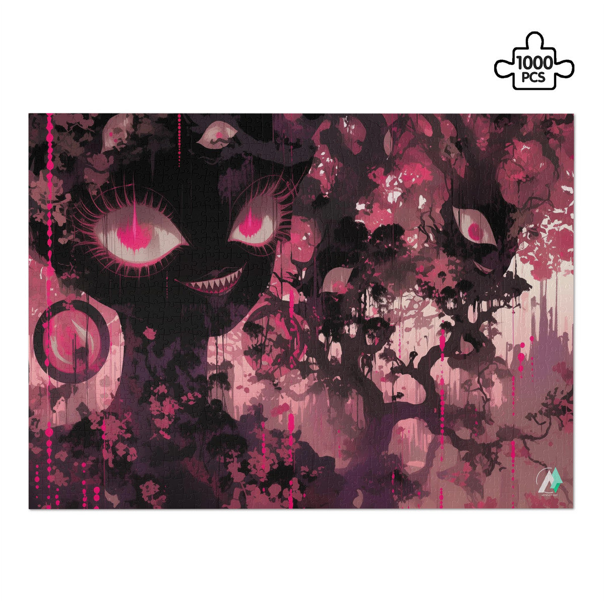 Whispering Decay I Puzzle features a surreal image of a tree-like woman, emphasizing human characteristics in nature.