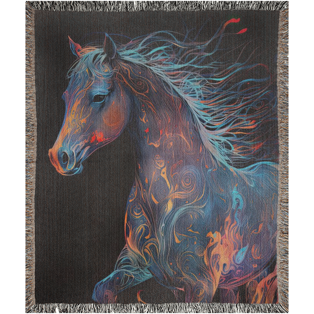 Embermane 🔥🐴 | Woven Blanket