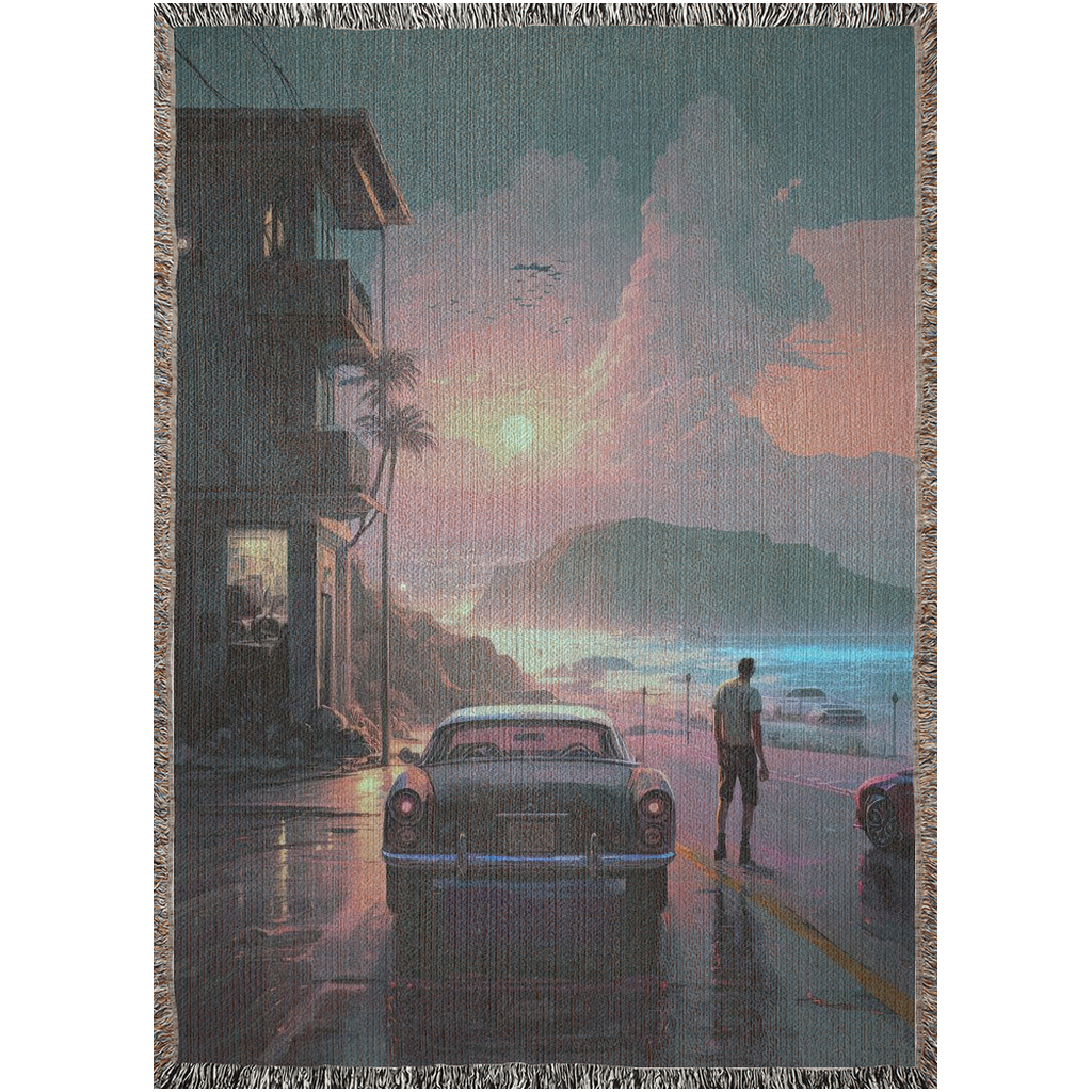 Reflections in the Rain 🚗🌧️ | Woven Blanket