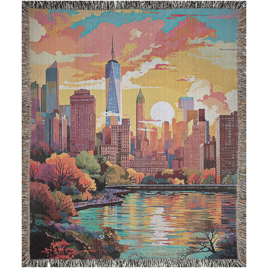 New York in Pastels I 🗽🍎 | Woven Blanket