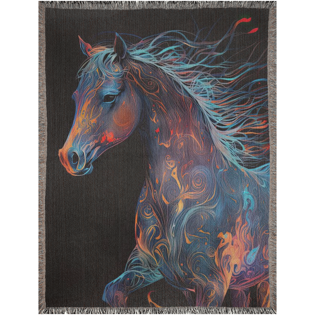 Embermane 🔥🐴 | Woven Blanket