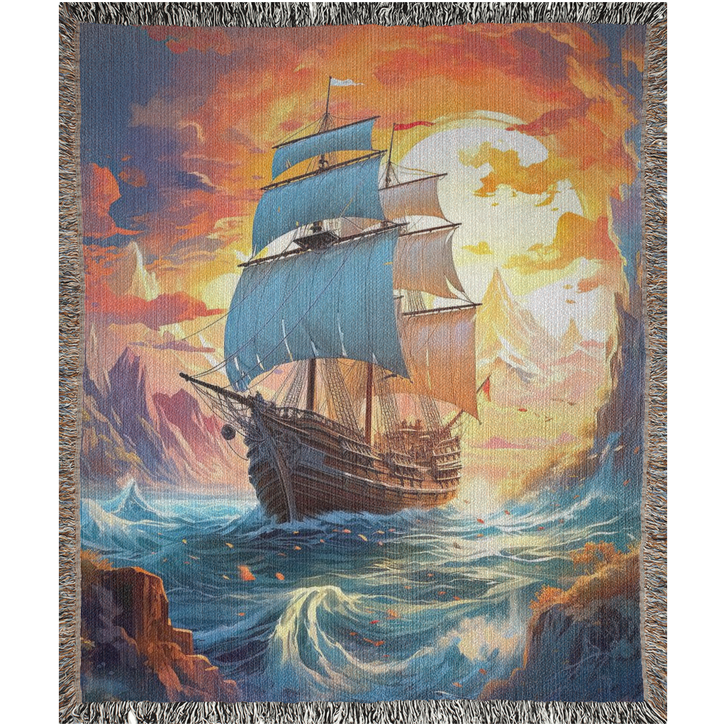 Treacherous Sailing ⚓🌅 | Woven Blanket