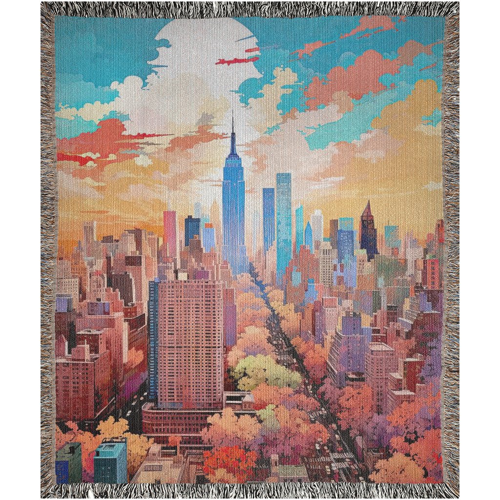 New York in Pastels II 🗽🍎 | Woven Blanket