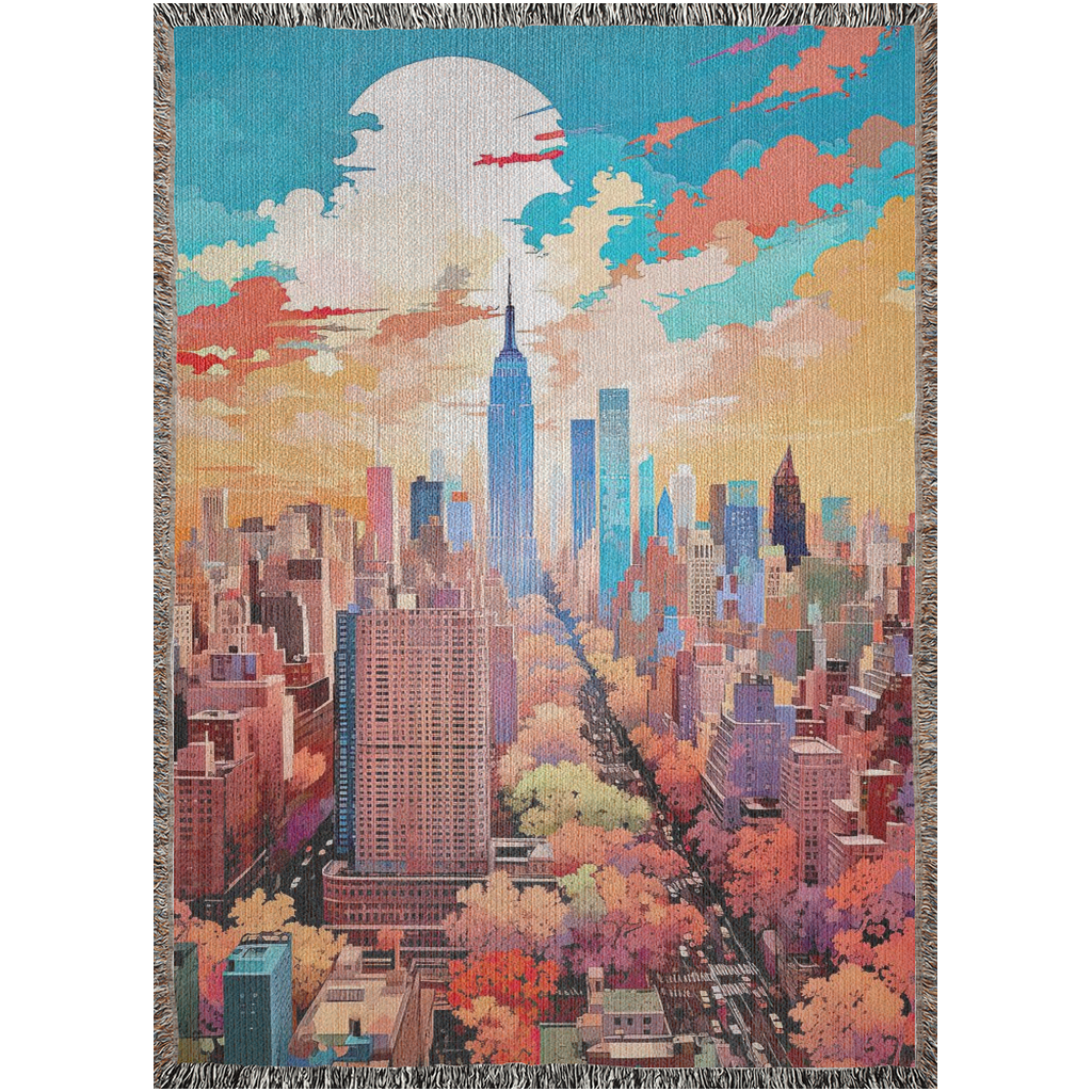 New York in Pastels II 🗽🍎 | Woven Blanket