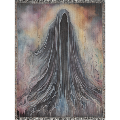 Digital art painting of a ghostly figure with a long tendril-like hood. A mysterious and intriguing image that will capture your imagination.