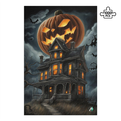 halloween cartoon spooky pumpkin house jigsaw puzzle