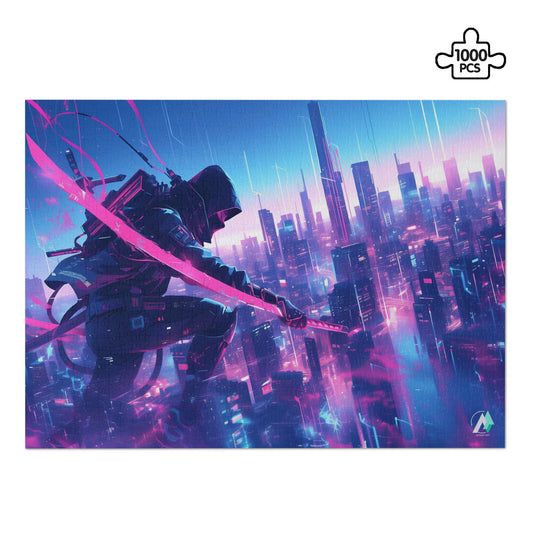 sci-fi city neon nijna shinobi jigsaw puzzle