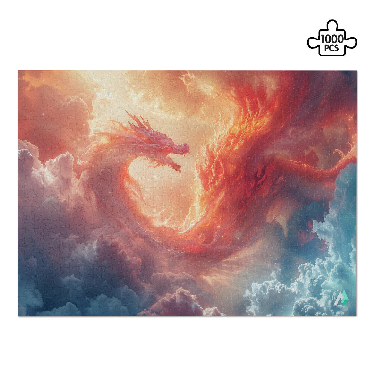 cosmic dragon surrounded by storm clouds jigsaw puzzle