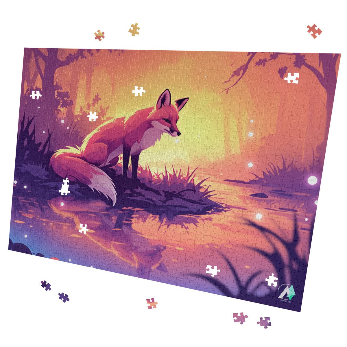 fox animal forest autumn fall jigsaw puzzle