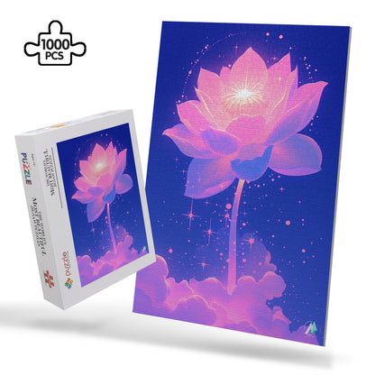 beautiful pink lotus flower jigsaw puzzle