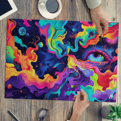 surreal dream trance gazing eye jigsaw puzzle