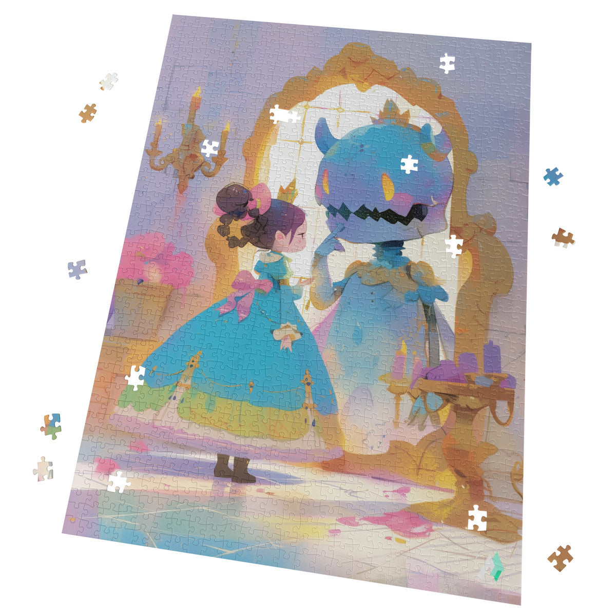 fantasy spooky creepy doll house pastels jigsaw puzzle