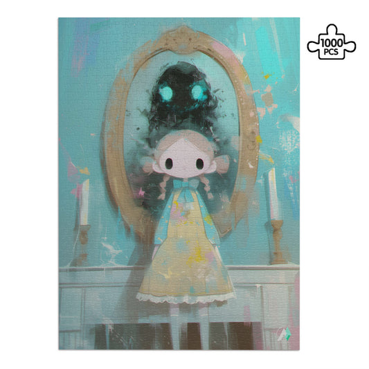 fantasy spooky creepy doll house pastels jigsaw puzzle