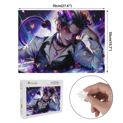 sexy demon heart male model jigsaw puzzle