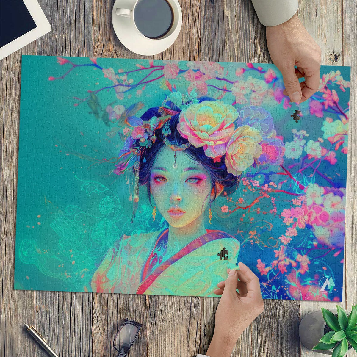 beautiful japanese geisha model jigsaw puzzle