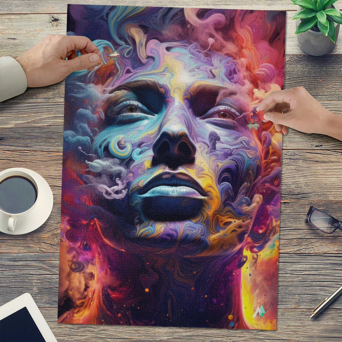 vibrant portrait male model titan jigsaw puzzle