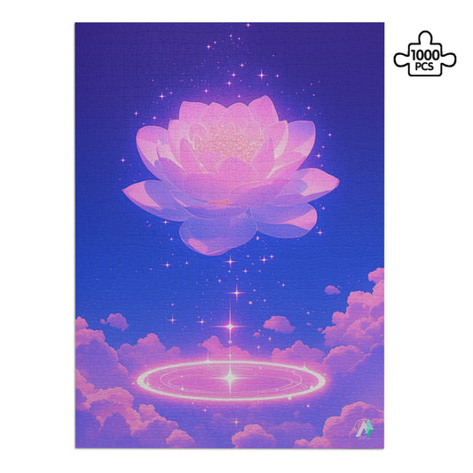 beautiful pink lotus flower jigsaw puzzle