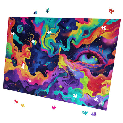 surreal dream trance gazing eye jigsaw puzzle