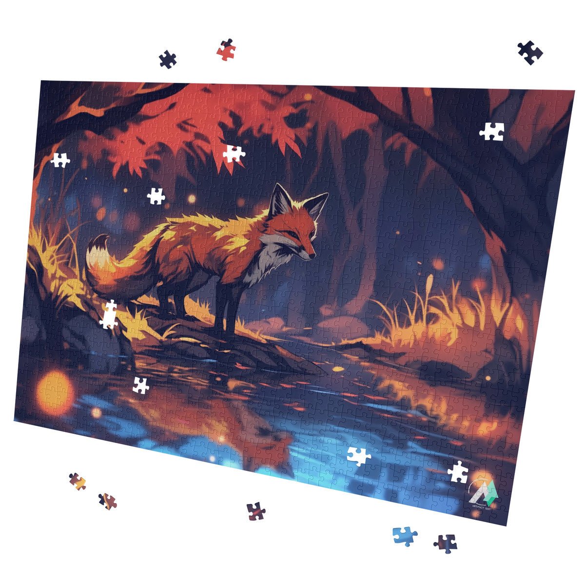 fox animal forest autumn fall jigsaw puzzle