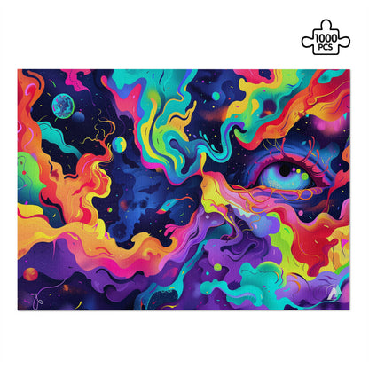 surreal dream trance gazing eye jigsaw puzzle