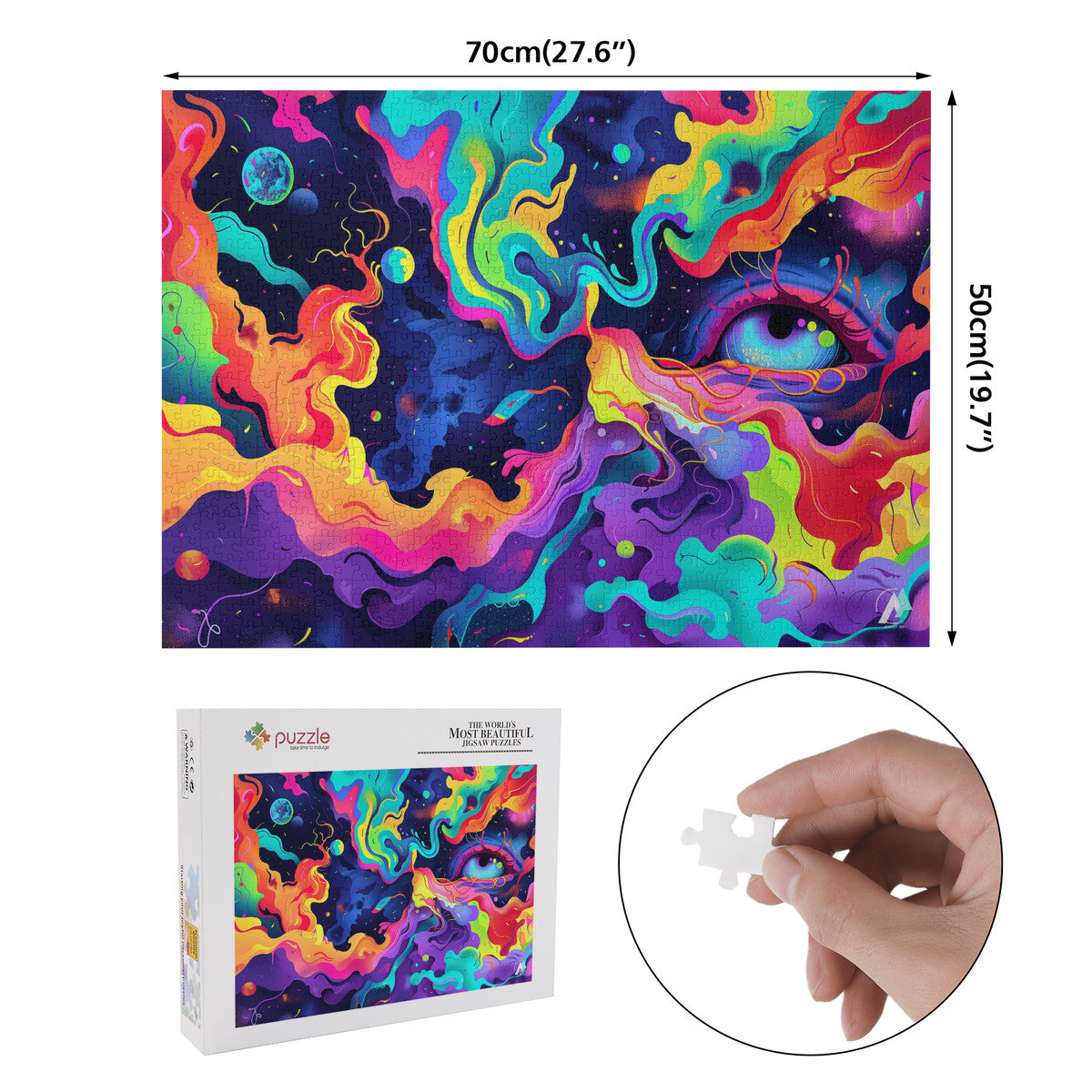 surreal dream trance gazing eye jigsaw puzzle