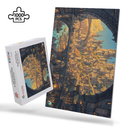 fantasy city cityscape citadel jigsaw puzzle