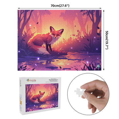 fox animal forest autumn fall jigsaw puzzle