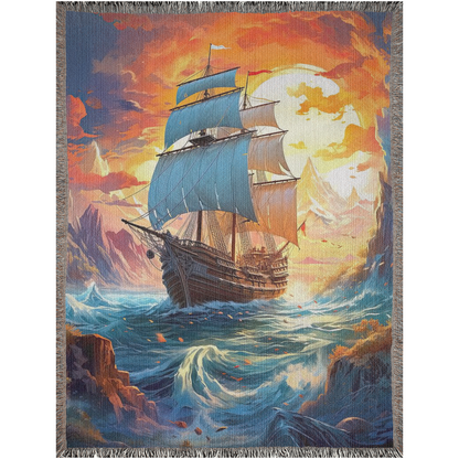 Treacherous Sailing ⚓🌅 | Woven Blanket