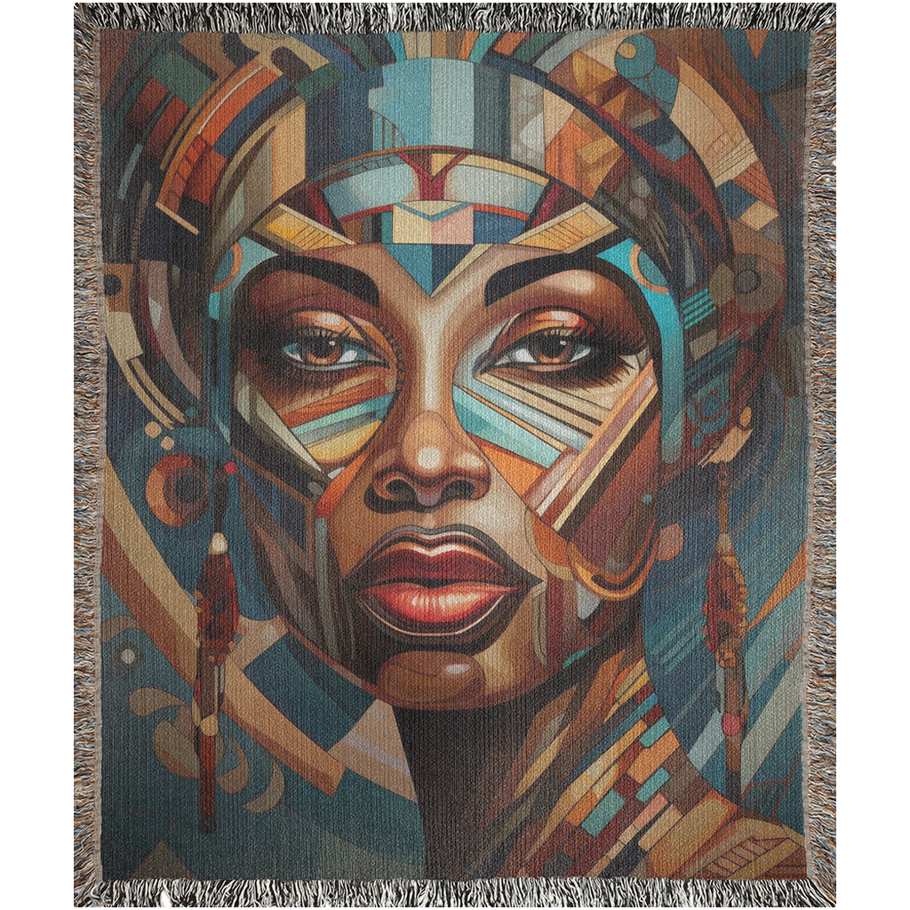 Cubist Beauty II 💋👑 | Woven Blanket