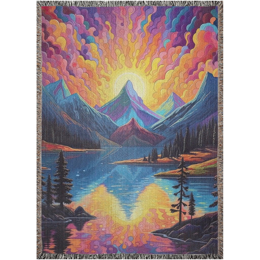 Skyward Serenade ⛰️🌈 | Woven Blanket