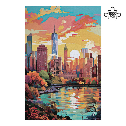 New York City pastels jigsaw puzzle