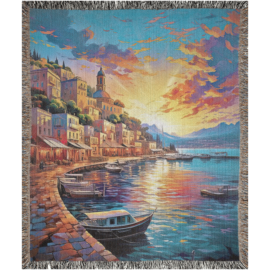 Capri Sunset ✨🌅 | Woven Blanket